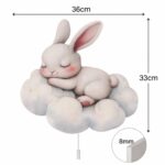 Veilleuse Murale Enfant Lapin sur Nuage | Lampe LED Bébé Chambre | Cozy Collections