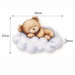 Veilleuse Murale Personnalisée Ours sur Nuage | Prénom Bébé | Cozy Collections