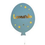 Veilleuse Ballon Personnalisée avec Prénom | Veilleuse Murale LED en Bois pour Chambre Bébé et Enfant | Cozy Collections