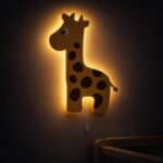 Veilleuse Murale Girafe LED Bois | Chambre Bébé Enfant Safari | Cozy Collections