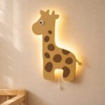 Veilleuse Murale Girafe LED Bois | Chambre Bébé Enfant Safari | Cozy Collections