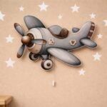 Veilleuse Murale Avion Vintage LED | Lampe Déco Chambre Enfant | Cozy Collections