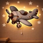 Veilleuse Murale Avion Vintage LED | Lampe Déco Chambre Enfant | Cozy Collections