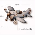 Veilleuse Murale Avion Vintage LED | Lampe Déco Chambre Enfant | Cozy Collections