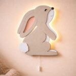 Veilleuse Murale Enfant Lapin Lop Bois LED Multi-Couches | Cozy Collections