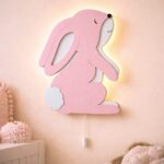 Veilleuse Murale Enfant Lapin Lop Bois LED Multi-Couches | Cozy Collections