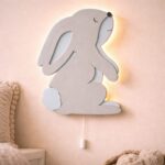 Veilleuse Murale Enfant Lapin Lop Bois LED Multi-Couches | Cozy Collections