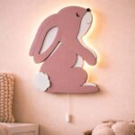 Veilleuse Murale Enfant Lapin Lop Bois LED Multi-Couches | Cozy Collections