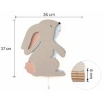 Veilleuse Murale Enfant Lapin Lop Bois LED Multi-Couches | Cozy Collections