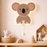 Veilleuse Murale Koala LED Bois Multi-Couches | Chambre Bébé | Cozy Collections