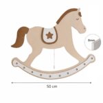 Veilleuse Murale Cheval à Bascule LED | Bois Naturel Chambre Bébé | Cozy Collections