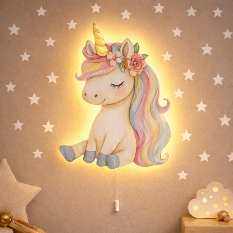 Veilleuse Murale Licorne Kawaii LED | Décoration Chambre Fille | Cozy Collections