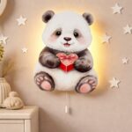 Veilleuse Murale Panda Kawaii & Cœur LED | Chambre Bébé Enfant | Cozy Collections