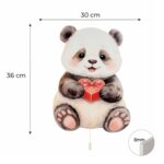 Veilleuse Murale Panda Kawaii & Cœur LED | Chambre Bébé Enfant | Cozy Collections