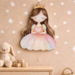 Veilleuse Murale Princesse Couronne & Cœur LED | Chambre Fille