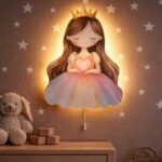 Veilleuse Murale Princesse Couronne & Cœur LED | Chambre Fille | Cozy Collections