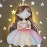 Veilleuse Murale Princesse Couronne & Cœur LED | Chambre Fille | Cozy Collections