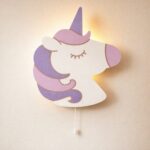 Veilleuse Murale Licorne Bois LED | Chambre Fille Bébé 3 Coloris | Cozy Collections