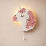 Veilleuse Murale Licorne Bois LED | Chambre Fille Bébé 3 Coloris | Cozy Collections