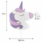 Veilleuse Murale Licorne Bois LED | Chambre Fille Bébé 3 Coloris | Cozy Collections