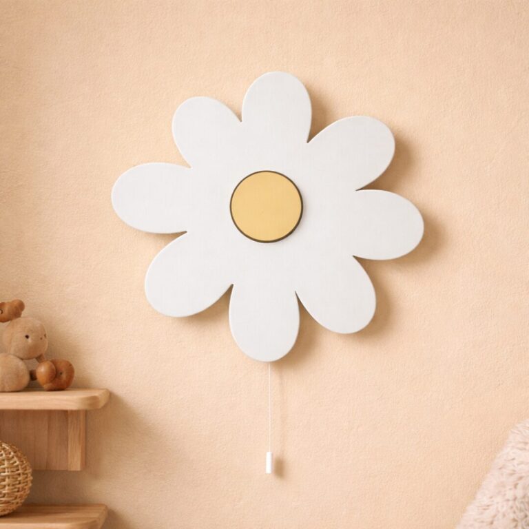 Veilleuse Murale Marguerite LED Bois | Décoration Chambre Fille | Cozy Collections