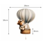 Veilleuse Murale Ours dans sa Montgolfière | LED Chambre Bébé | Cozy Collections