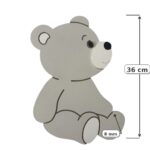 Veilleuse Murale Ourson Assis LED Bois | Chambre Bébé Enfant | Cozy Collections