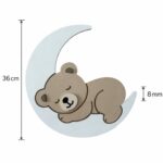 Veilleuse Murale Ourson Endormi sur Lune LED | Multi-Couleurs | Cozy Collections