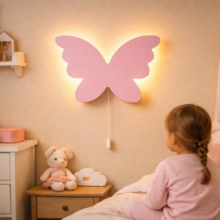 Veilleuse Murale Papillon Bois LED Silhouette | Chambre Fille | Cozy Collections