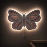 Veilleuse Murale Papillon LED Bois 2 Couches | Chambre Fille | Cozy Collections