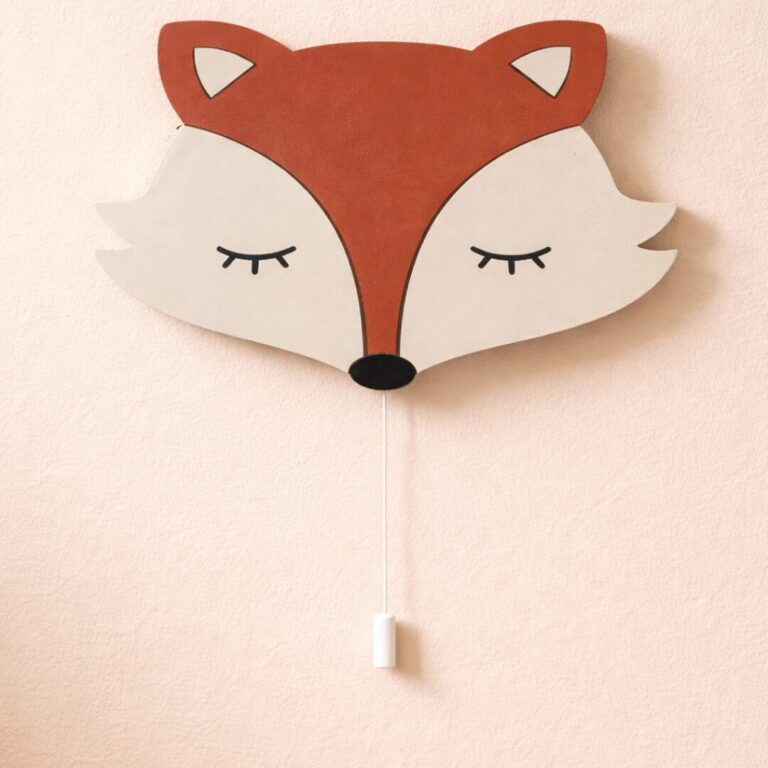 Veilleuse Murale Renard Bois LED | Chambre Bébé Enfant 2 Coloris | Cozy Collections