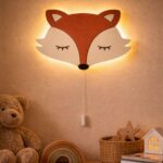 Veilleuse Murale Renard Bois LED | Chambre Bébé Enfant 2 Coloris | Cozy Collections